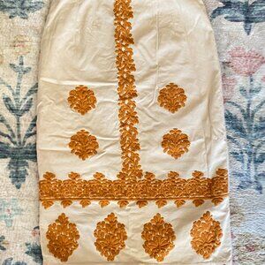 Anthropologie Verona Embroidered Pencil Skirt